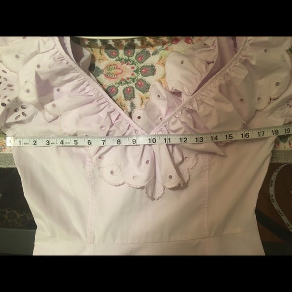 Sold Rebecca Taylor Lilac Flare Cotton Midi Dress - Picture 8 of 8